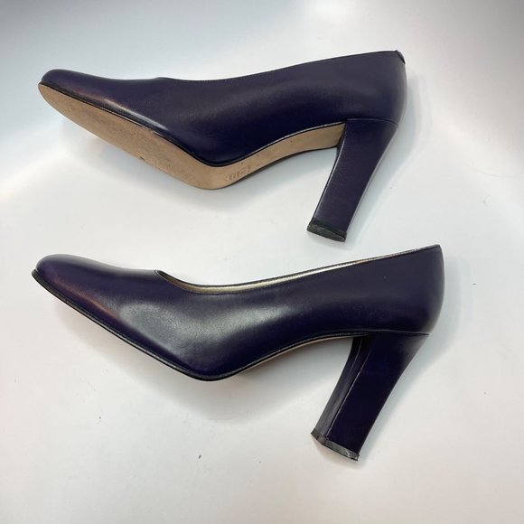 Jones New York Vintage Purple Leather Pumps - Picture 7 of 12